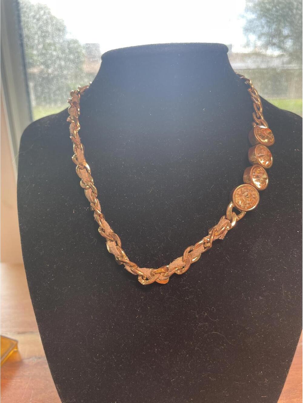 Vintage Leather Chain Fashion Necklace